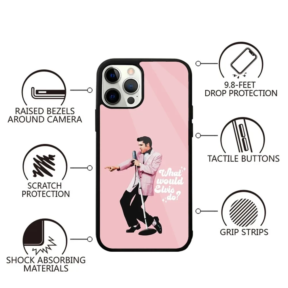 Singer Cat King E-Elvis Phone Case For iPhone 15,14,13,12,11,Plus,Pro,Max Mini Magsafe Magnetic Wireless Charging