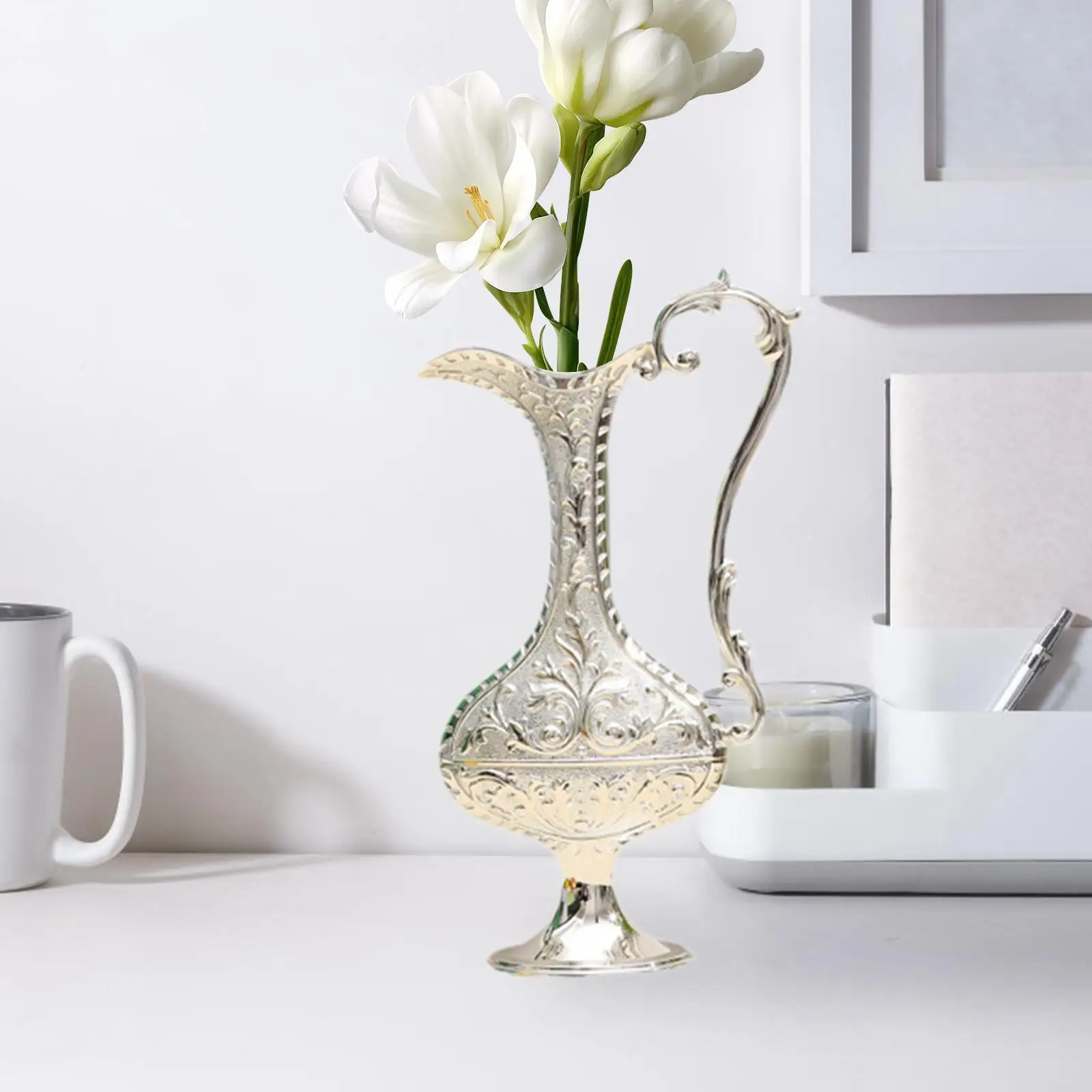 Flower Vase Holder Gift Art Planter Center Vase for Living Room Wedding Home lver