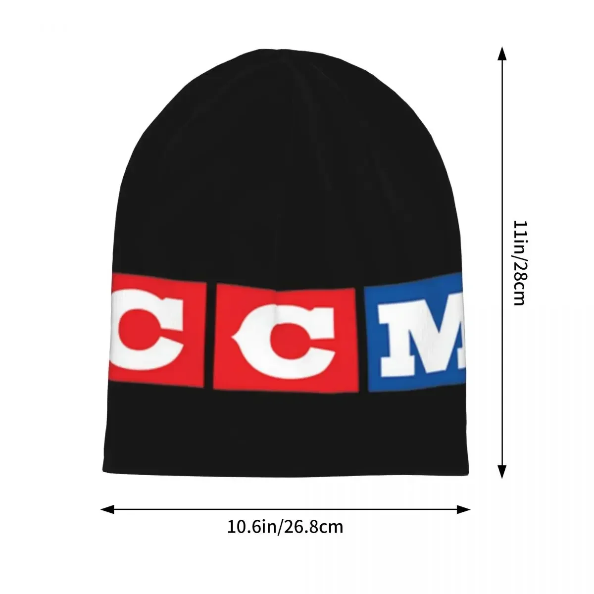 CCM Retro Ice Hockey Logo 2 Warm Knitted Cap Hip Hop Bonnet Hat Autumn Winter Outdoor Beanies Hats for Men Women Adult