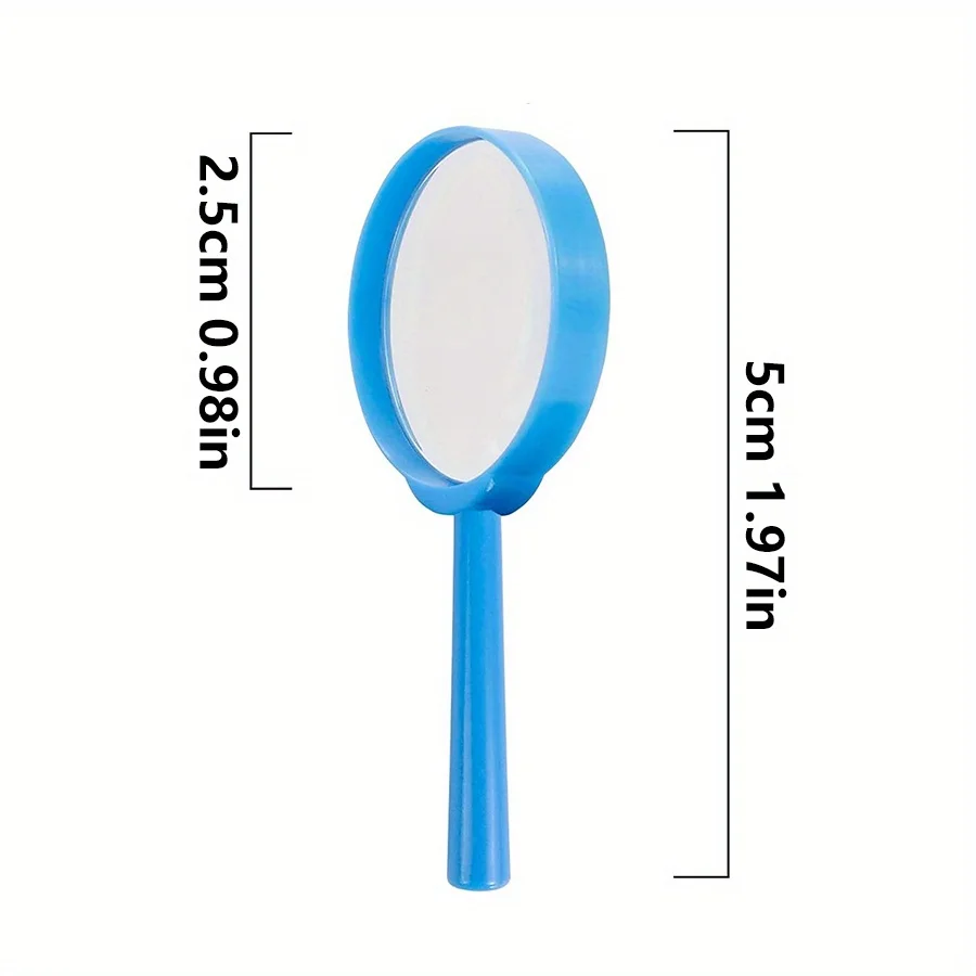 10/20pcs 5cm Colored Plastic Magnifiers - Portable Field Observation Tool for Science Education, Craft Kits & Event Supplies JXB