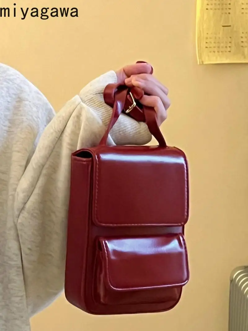 

Miyagawa 2024 New Retro Mini Bag for Women's Korean Fashion Mobile Phone Cute Crossbody Bags for Girls