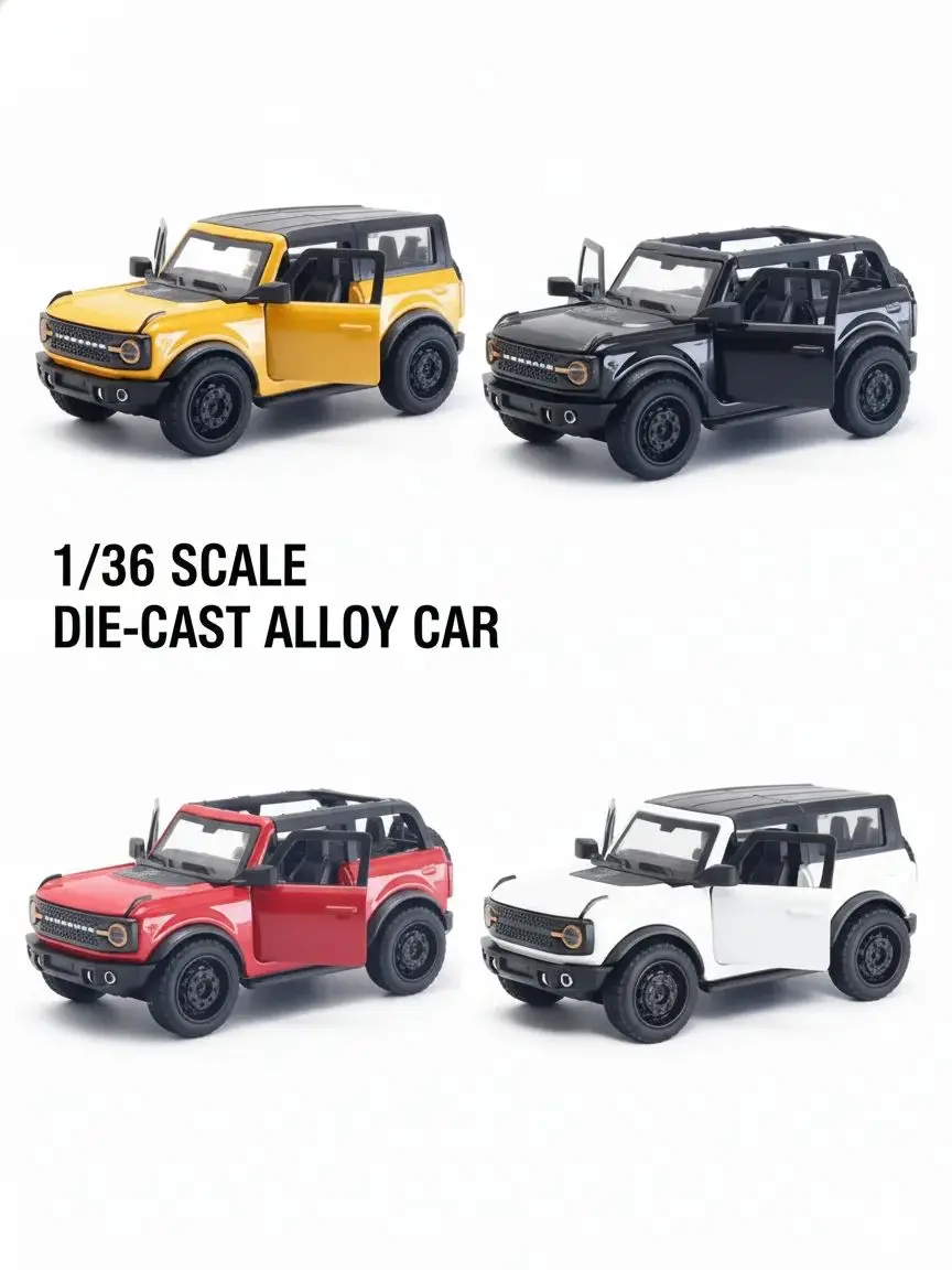 (Bagged) 1/36 Nuevo coche extraíble todoterreno convertible Hummer - Juguete para niños, metal fundido a presión, potente motor