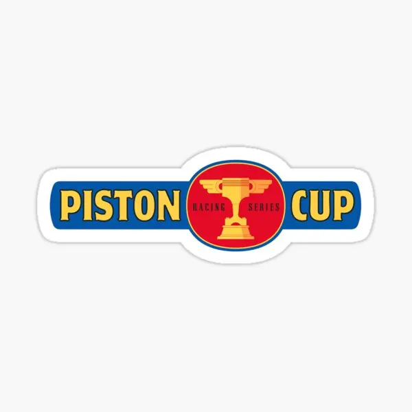 Piston Cup 5PCS adesivi per la stampa soggiorno Decor Bumper Art Kid Laptop bottiglie d\'acqua adesivi murali per cartoni animati decorazioni per auto