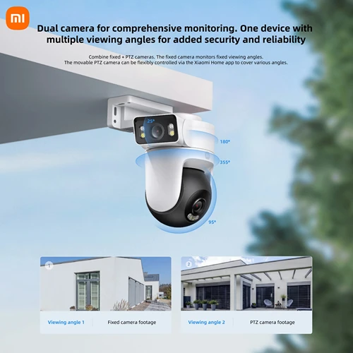 Imagen 2 del producto Xiaomi Outdoor CW500 versión de cámara Dual IP66 protección de seguridad CCTV detección AI visión nocturna a todo Color hogar inteligente Mi home