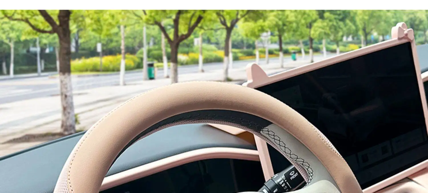 Für Geely EX2 2026 Auto-Lenkradbezug aus Eisseide und Leder, Rutschfest und Verschleißfest, Ganzjahres-Autozubehör – Detail 15