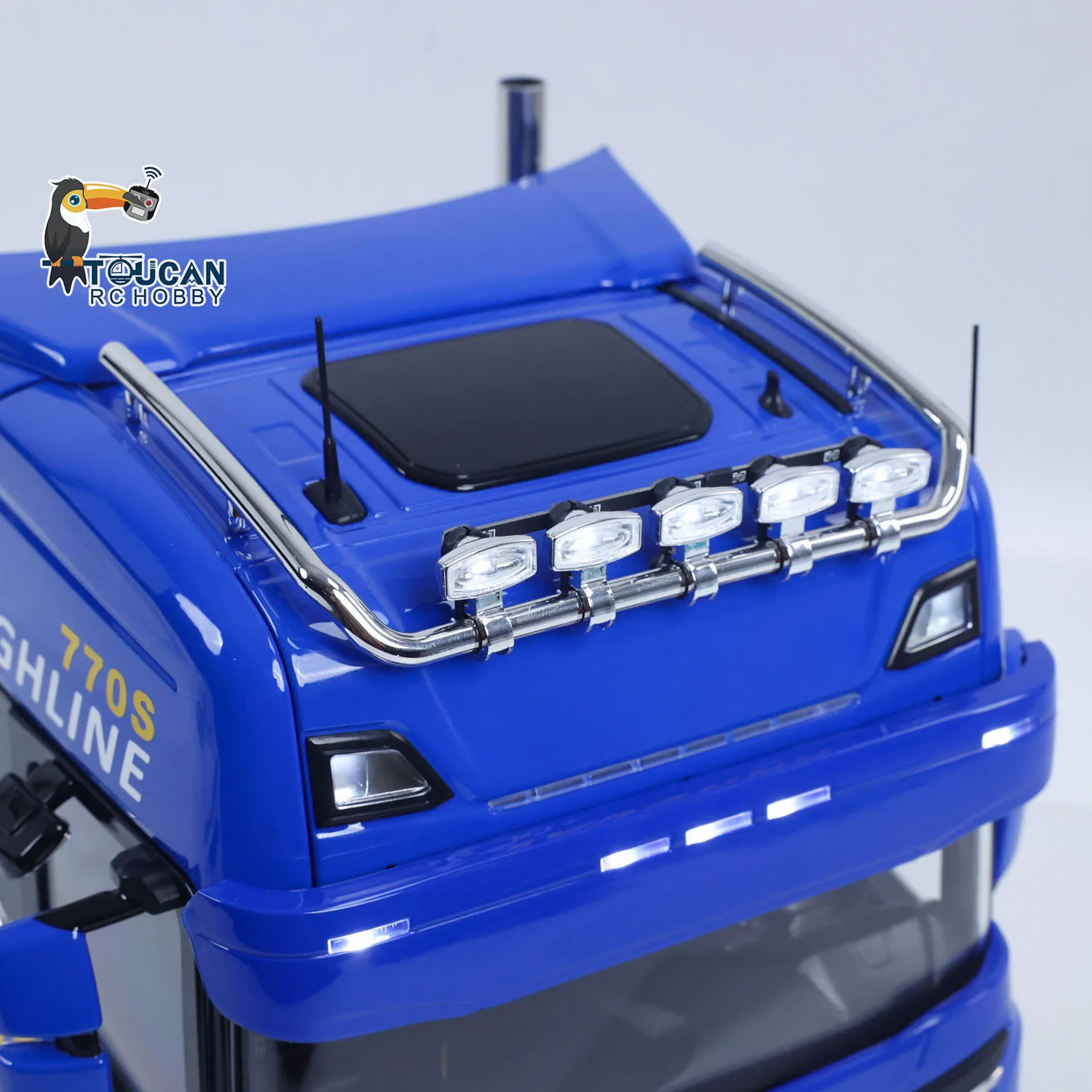 MD MODEL 770S 4X4 メタルシャーシ 1/14 RCトラクタートラック ラジコン トラック 2速ギアボックス 流れる水ライト キャブサスペンション