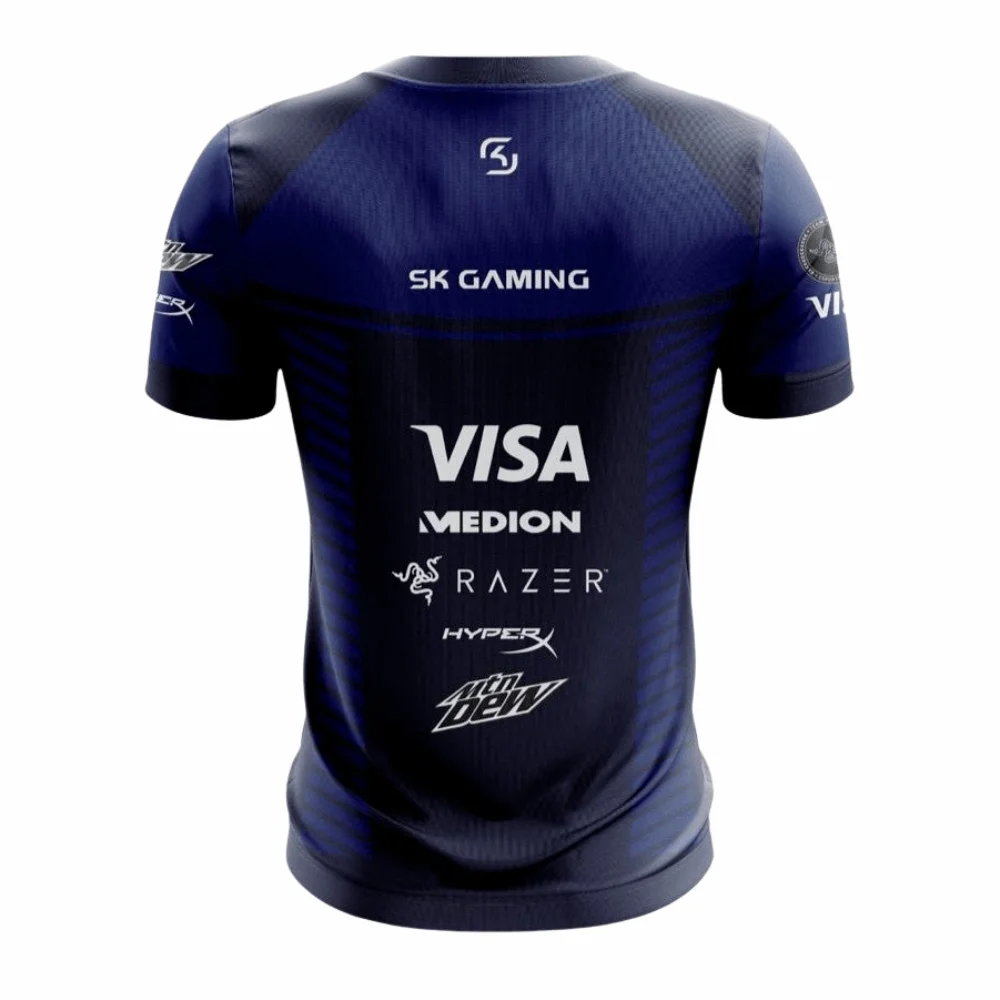 Jersey Uniforme SK Gaming Cinza The Dream 2017 Away   3D printed breathable T-shirt