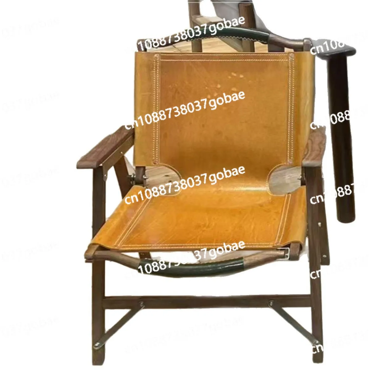 

Портативное складное кресло для кемпинга из массива ореха и ясеня с натуральной кожаной обивкой, для использования на открытом воздухе