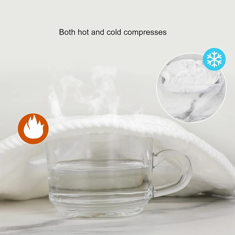 Hot Compress Towel Hanging Ear Soft Skin-Friendly Steam Heating Cold Hot Compress Face Towel Wet Compress Irrigation Face Towel