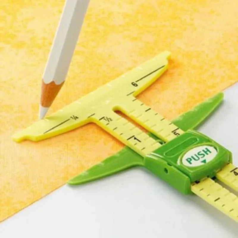 High Quality 5-IN-1 Sliding Gauge with Nancy Sewing Patchwork Ruler Tailor Tool Home Accessory