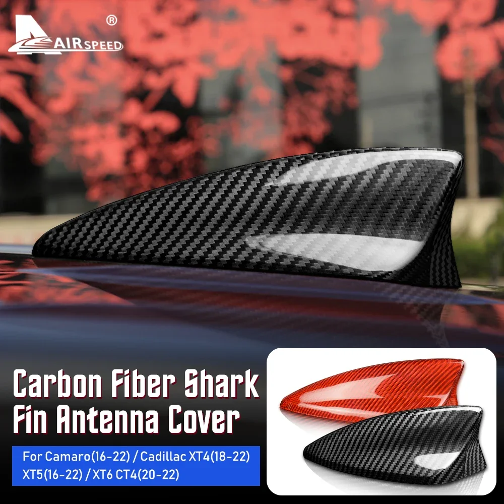 

For Camaro For Cadillac XT4 XT5 XT6 CT4 2020 2021 2022 2023 Real Hard Carbon Fiber Car Shark Fin Antenna Cover Accessories