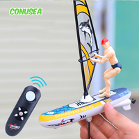 Rc Boats Sailing Ship Model Toy 2.4G Remote Controlled Boat Mini Electric Toys Outdoor Water Pool Toys for Children Boys Kids