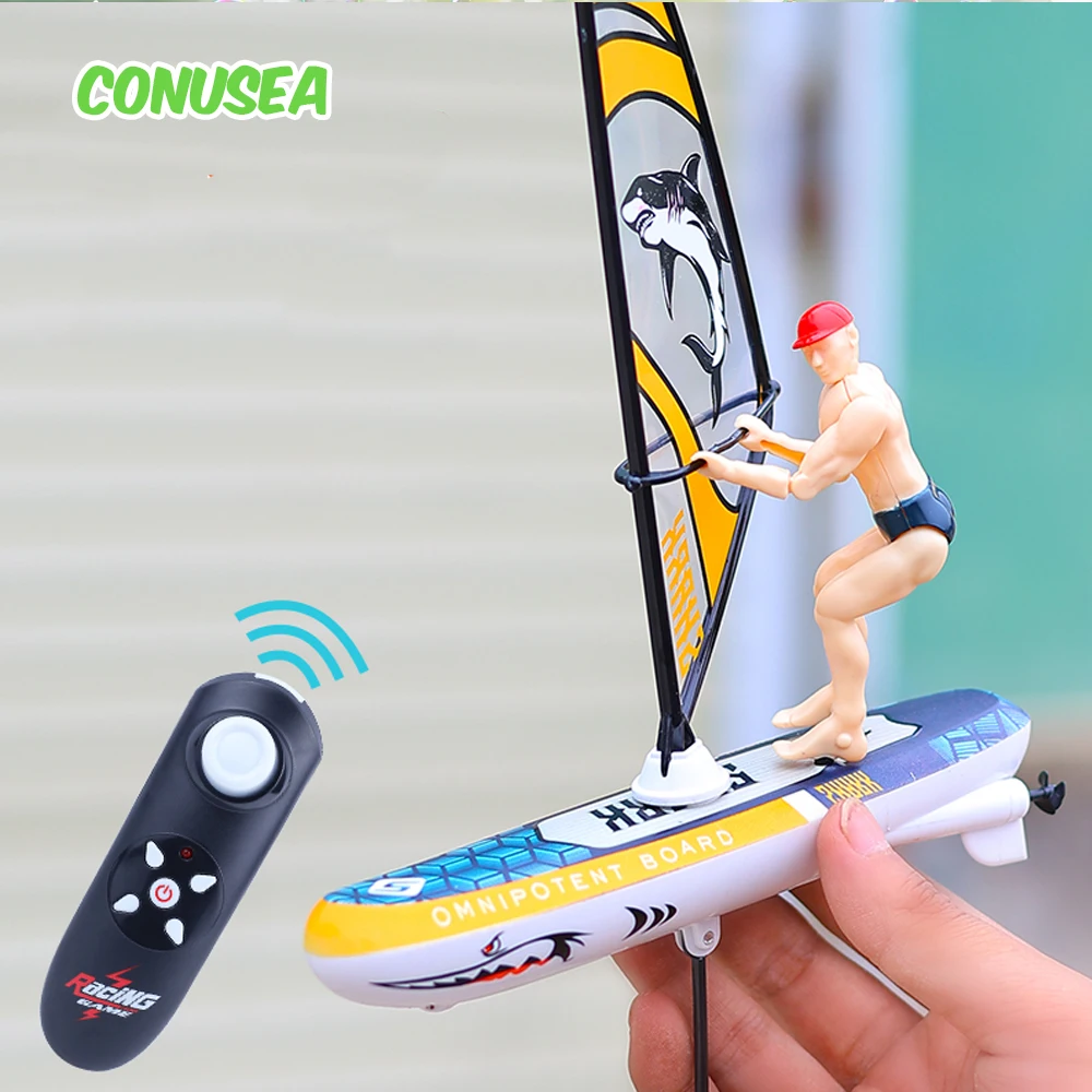 Rc Boats Sailing Ship Model Toy 2.4G Remote Controlled Boat Mini Electric Toys Outdoor Water Pool Toys for Children Boys Kids