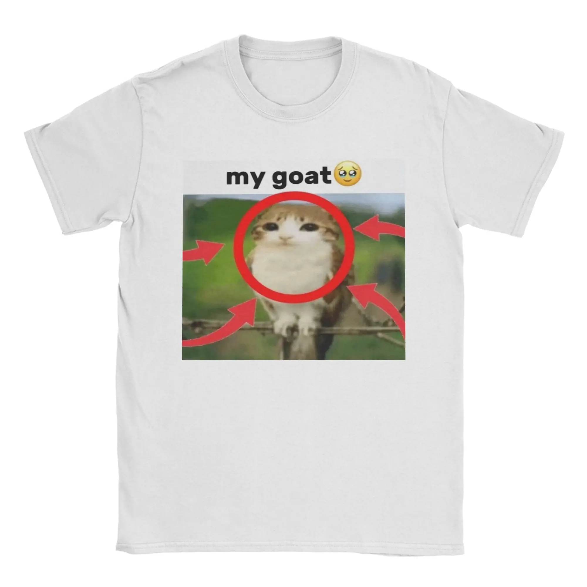 

New Arrival Clothing Graphic T Shirts Women Clothing Goated Meowl T-Shirt Women Vintage Tees Round Collar Short Sleeve T Shirts