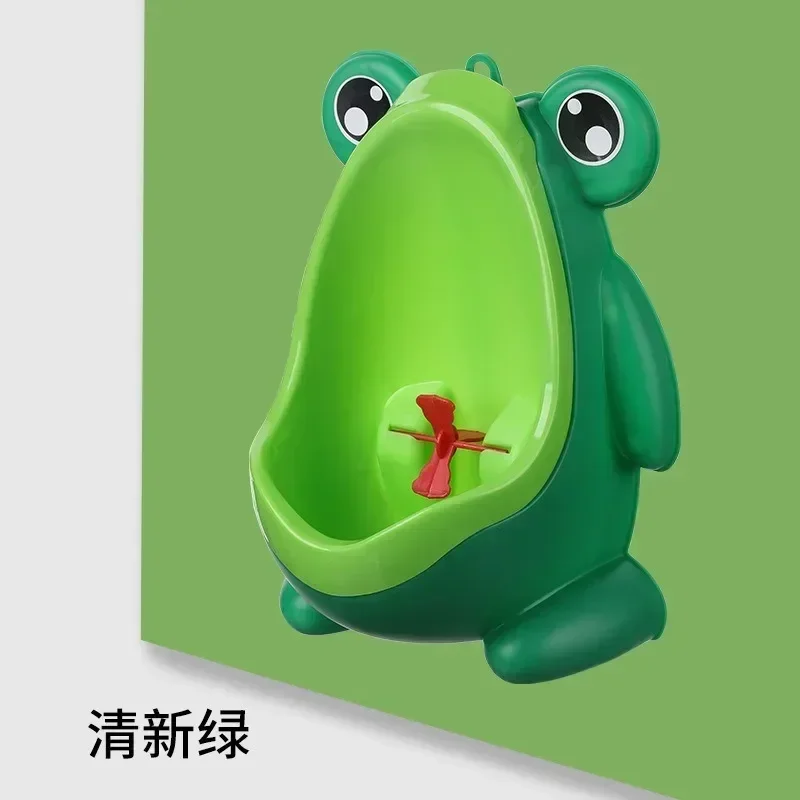 Cute Frog Standing Children\'s Urinal Wall-Mounted Potty Baby Toilet Training Fun Aiming Target Vertical Pee Infant Toddler