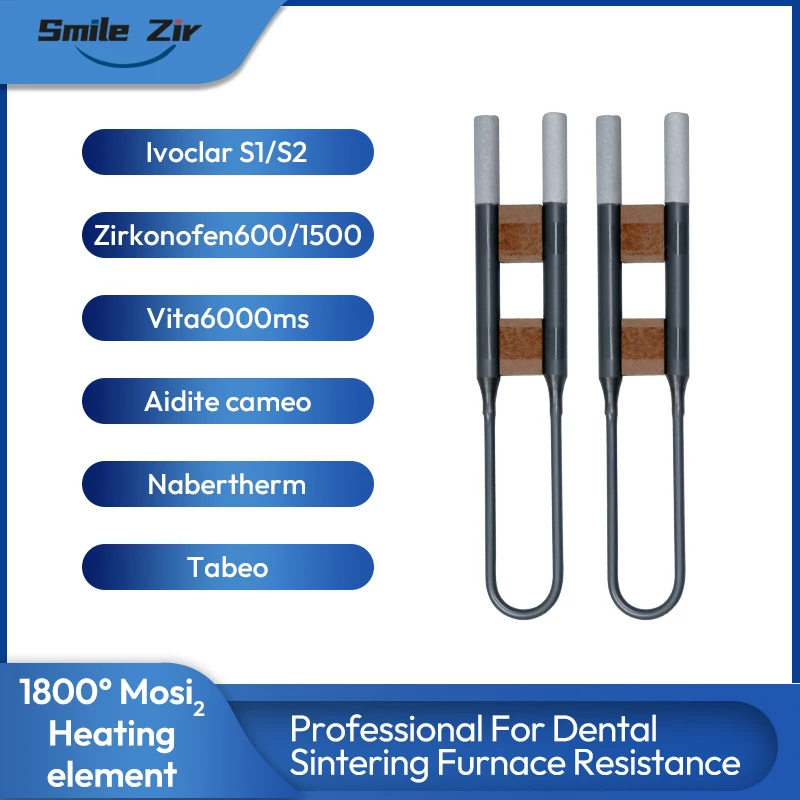 

1800C Sintering Furnace Mosi2 Resistance Vita6000s Ivoclar S1 Zirkonofen600 Nabertherm Tabeo Oven Heating Element for Dental Lab