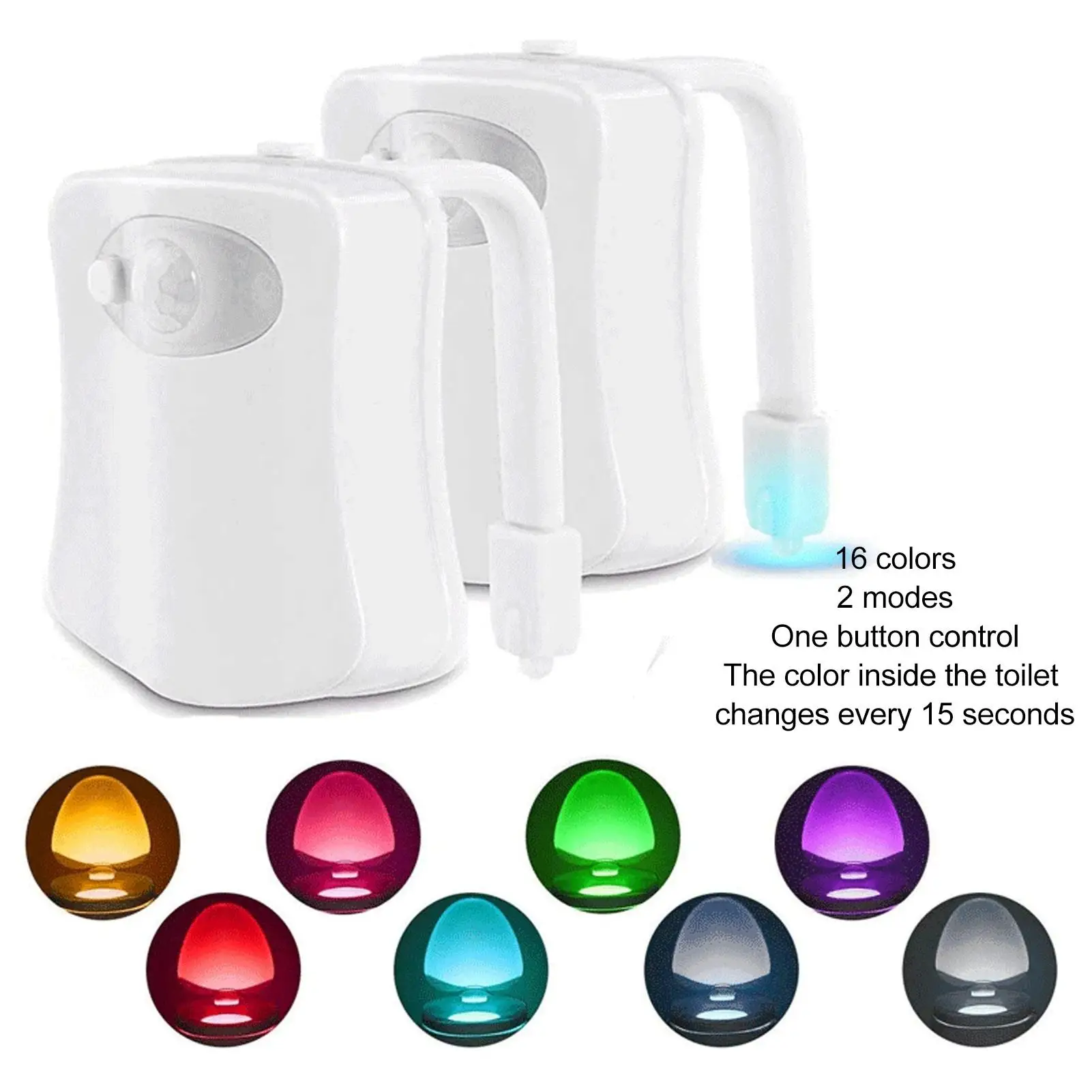 16-Color Motion Sensor Toilet Light – 2 Modes, 4.5V, 0.1W, Ideal for home & for elderly Use