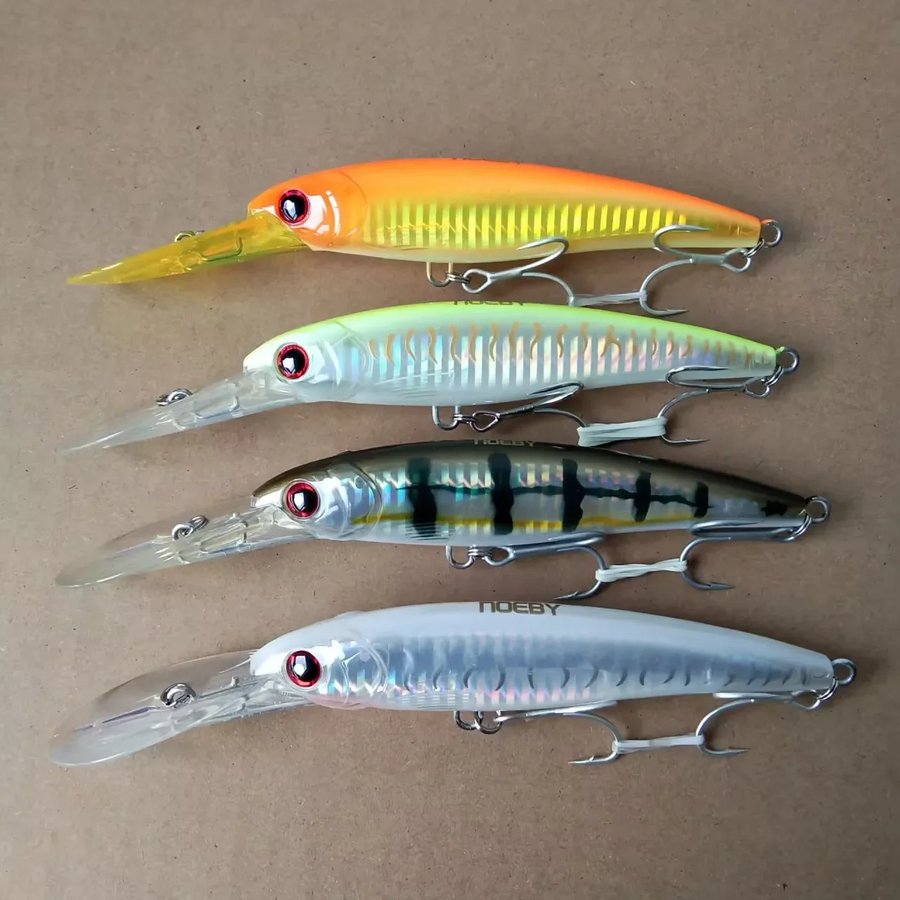 Noeby 4 шт., рыболовные приманки для троллинга гольяна, 12 см, 32 г, плавающие воблеры 0-5 м, жесткая приманка для большой игры, приманка для морской рыбалки Noeby 4 шт., рыболовные приманки для троллинга гольяна, 12 см, 32 г, плавающие воблеры 0-5 м, жесткая приманка для большой игры, приманка для морской рыбалки