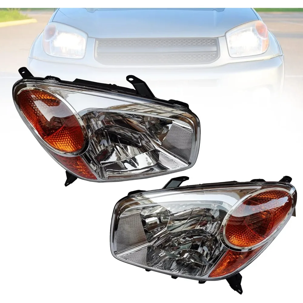 

Комплект фар (левая и правая) - Прозрачные оранжевые линзы из PP+PC, прямая замена OEM 8110542280 TO2518103 TO2519103, галогенный тип