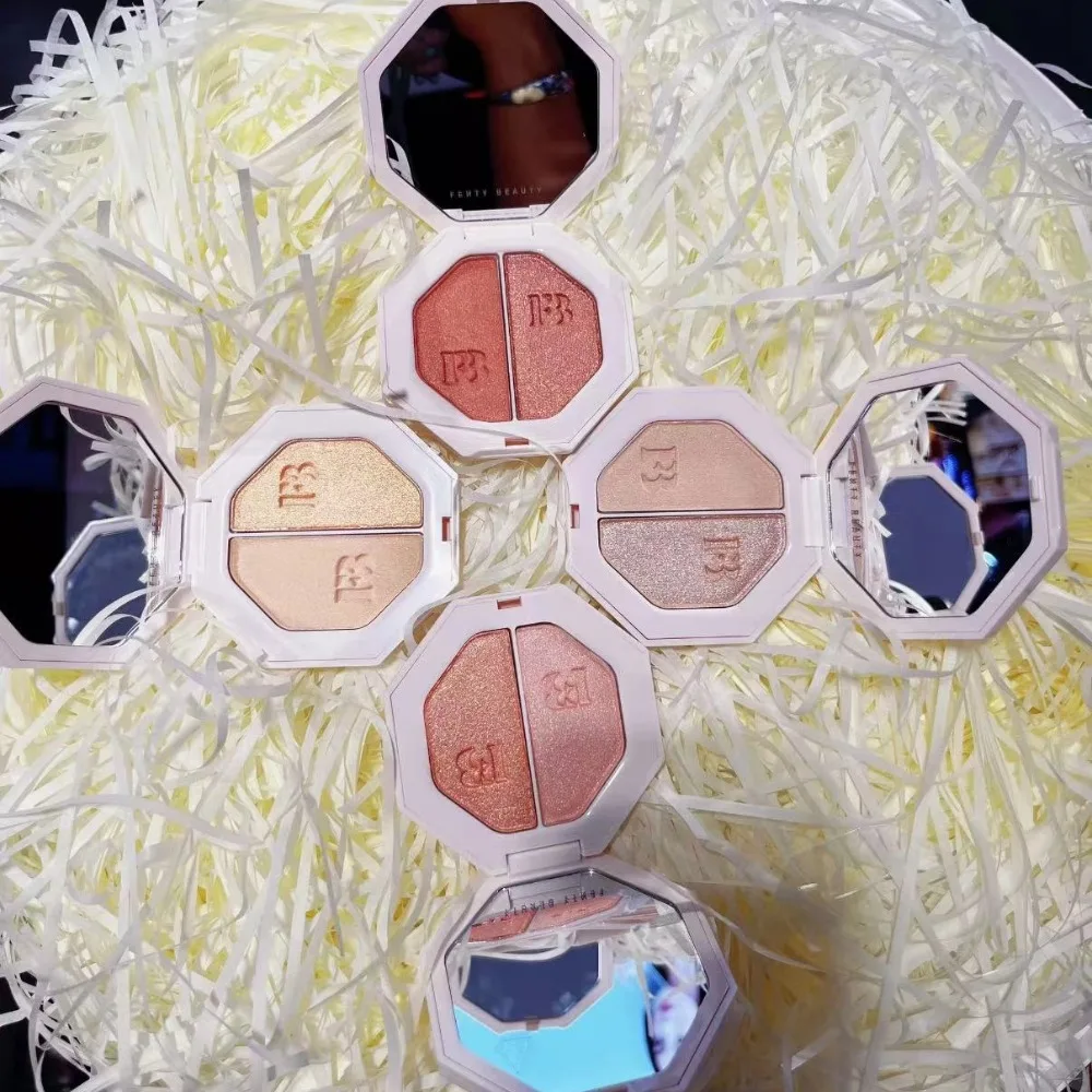 FB 2-kleuren Streamer Pressed Powder Oil Control Set Make-up Langdurige Soft Focus Highlight Verhelderende contouren