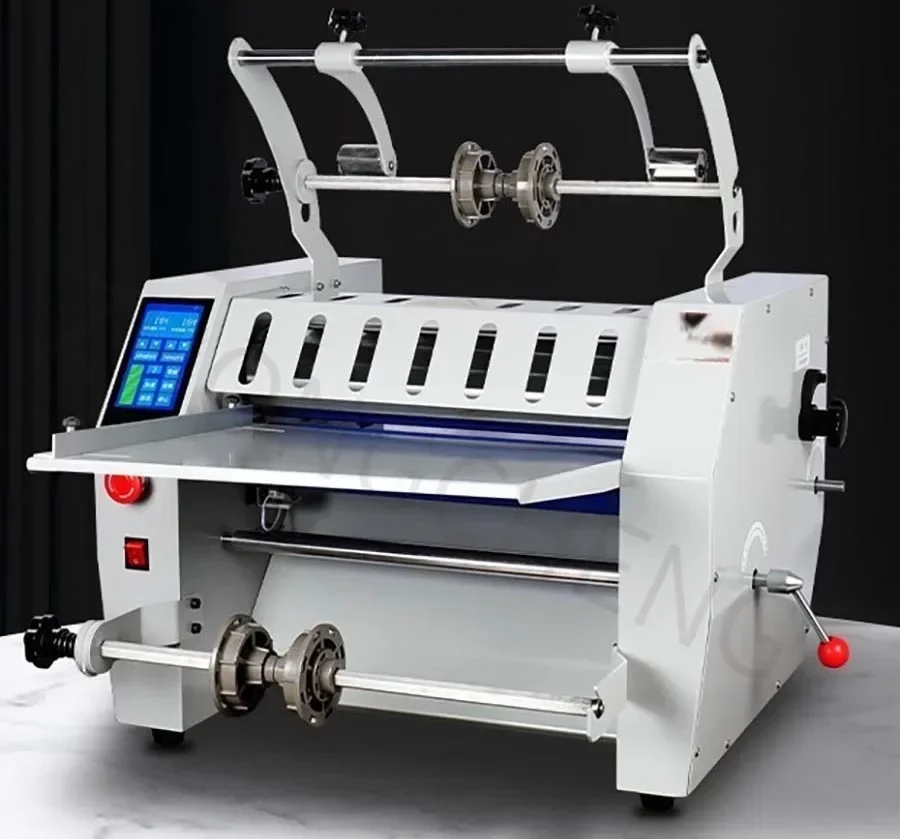 Large Steel Rod Laminating Machine Speed Regulation Anti Curling Double-sided Photo Book Pre Coating Hot Mounting Machine