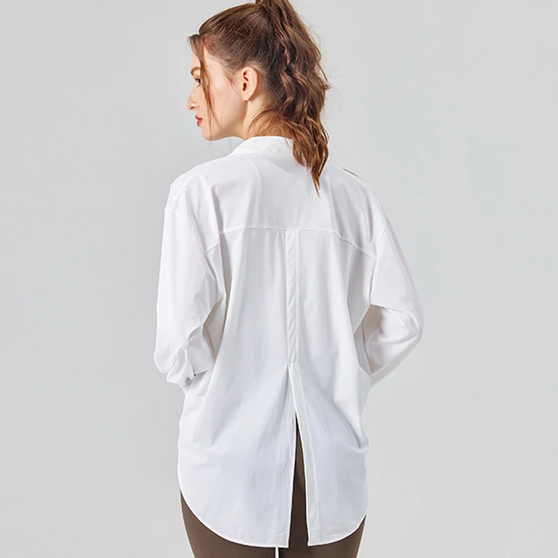 Long Sleeve Yoga Shirt Women Summer Sun Protection Outdoor Running Shirt Lightweight Workout Blouse Female Breathable Sportswear