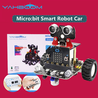 Yahboom Microbit Smart Robot Car DIY Electronic Kit Microbit V2 board Make Code Programming STEM Education Kids Learning Coding