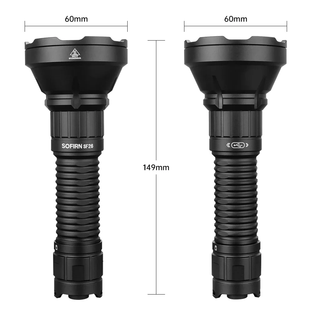 

SF26 Powerful Flashlights 2000lm Torch Light Long Range Aluminum Alloy Waterproof Torch Rechargeable LED Flashlight Tactical