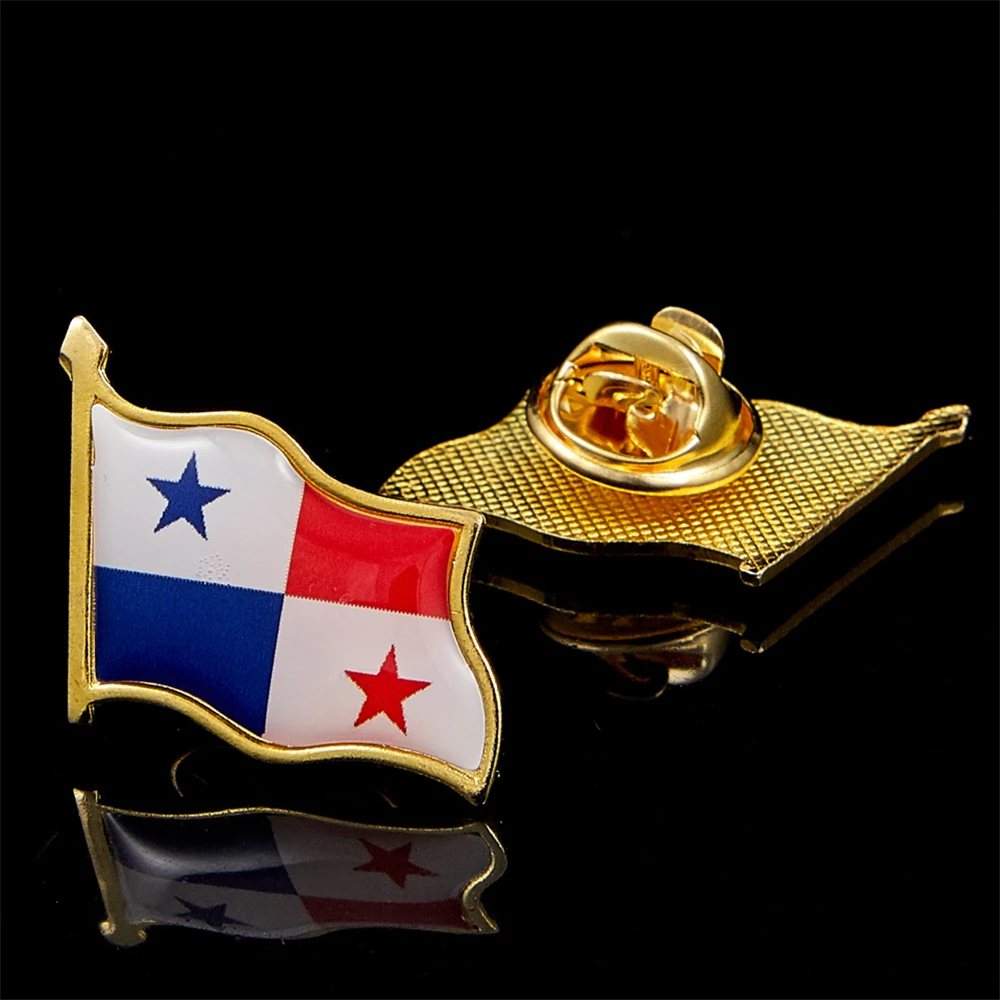 Panama Republic Flag Safety Pins Polish Badge Country Badge Brooch Hat Cap Tie Clothes Pin Accessories