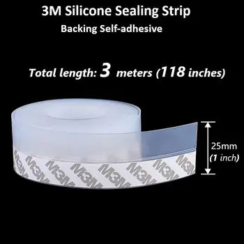 Silikonový těsnicí pásek 3M, samolepicí, pro skleněné dveře a okna, těsnicí kroužek, klimatizace, odolný proti větru a prachu 10 nejlepší prodej těsnění dveří klimatizace - №3