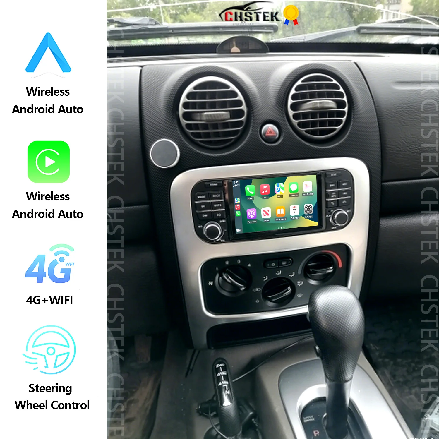 

CHSTEK For Jeep Grand Cherokee Liberty Dodge Wrangler Chrysler Car Radio Stereo Player Carplay WIFI 4G GPS Android 13 Head Unit