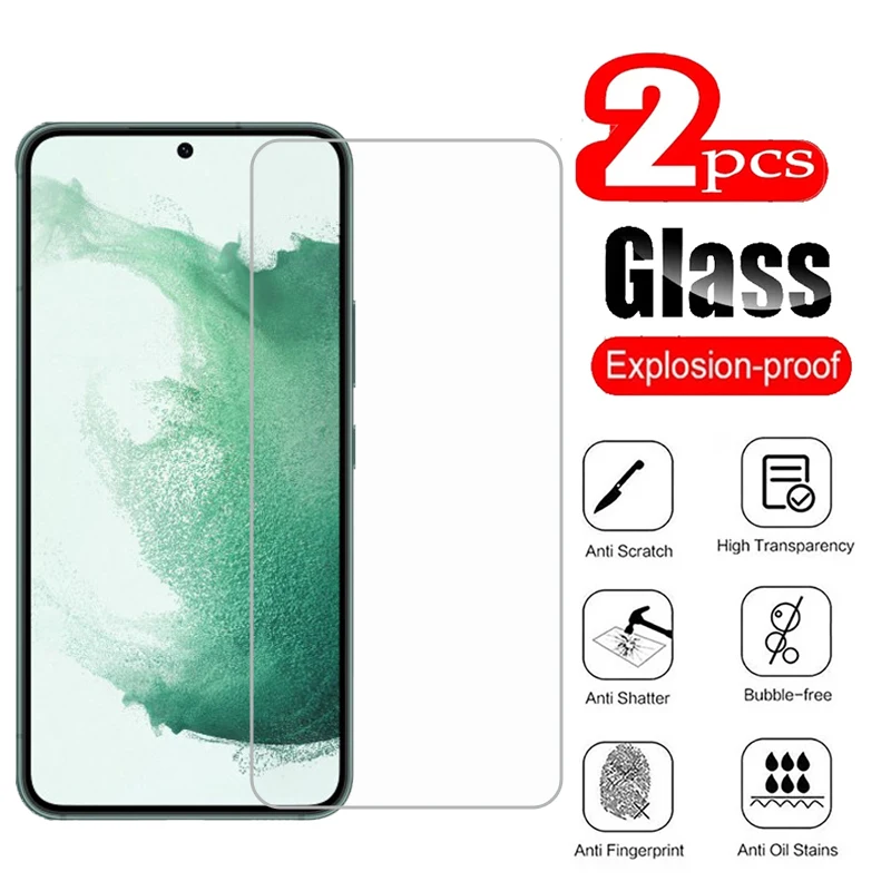 

2PCS Tempere Glass for Samsung Galaxy S22 Screen Protector Explosion-proof Protective Glass for Galaxy S22 S 22 Samsun Pelicula