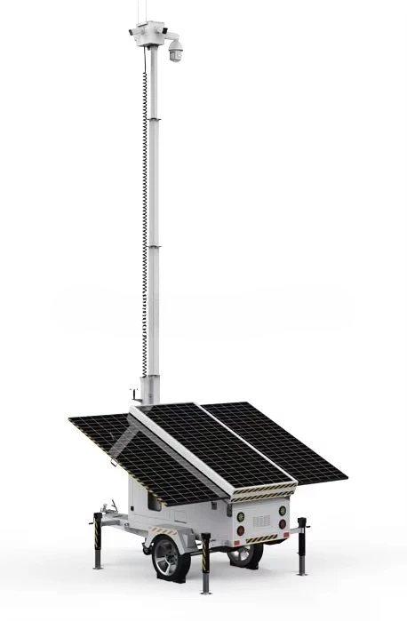 Remote Control Solar Power Cctv Security Trailer for Bridge Monitoring