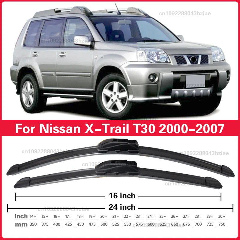 

Комплект щеток переднего стеклоочистителя для Nissan X-Trail T30 2000-2007 2006 2005 2004, щетки для лобового стекла 24 "+ 16"