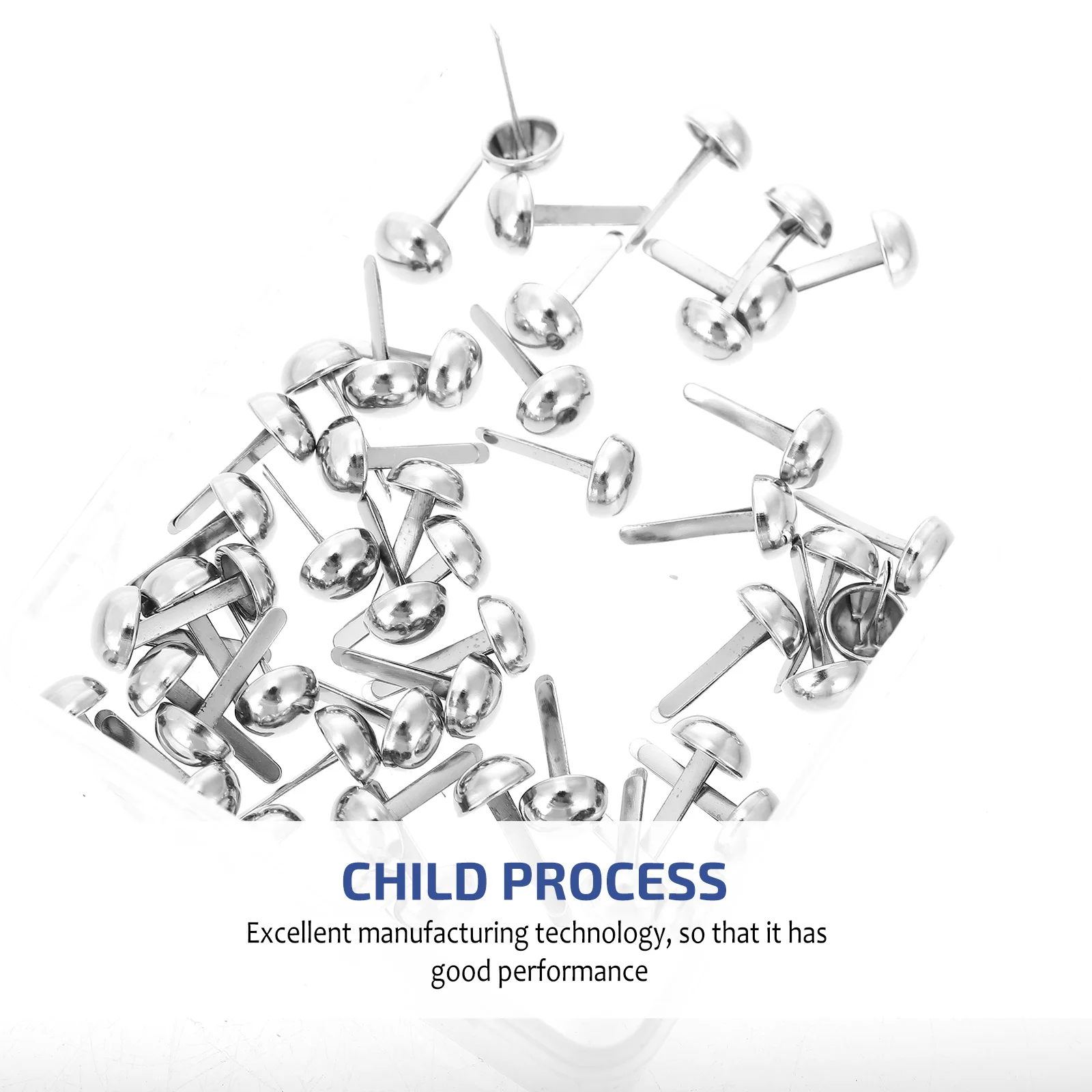 

50pcs Metal Round Head Rivets High Quality Craft Supplies Kids H made Brads DIY Mini Nails Plastic Materials Widely Used