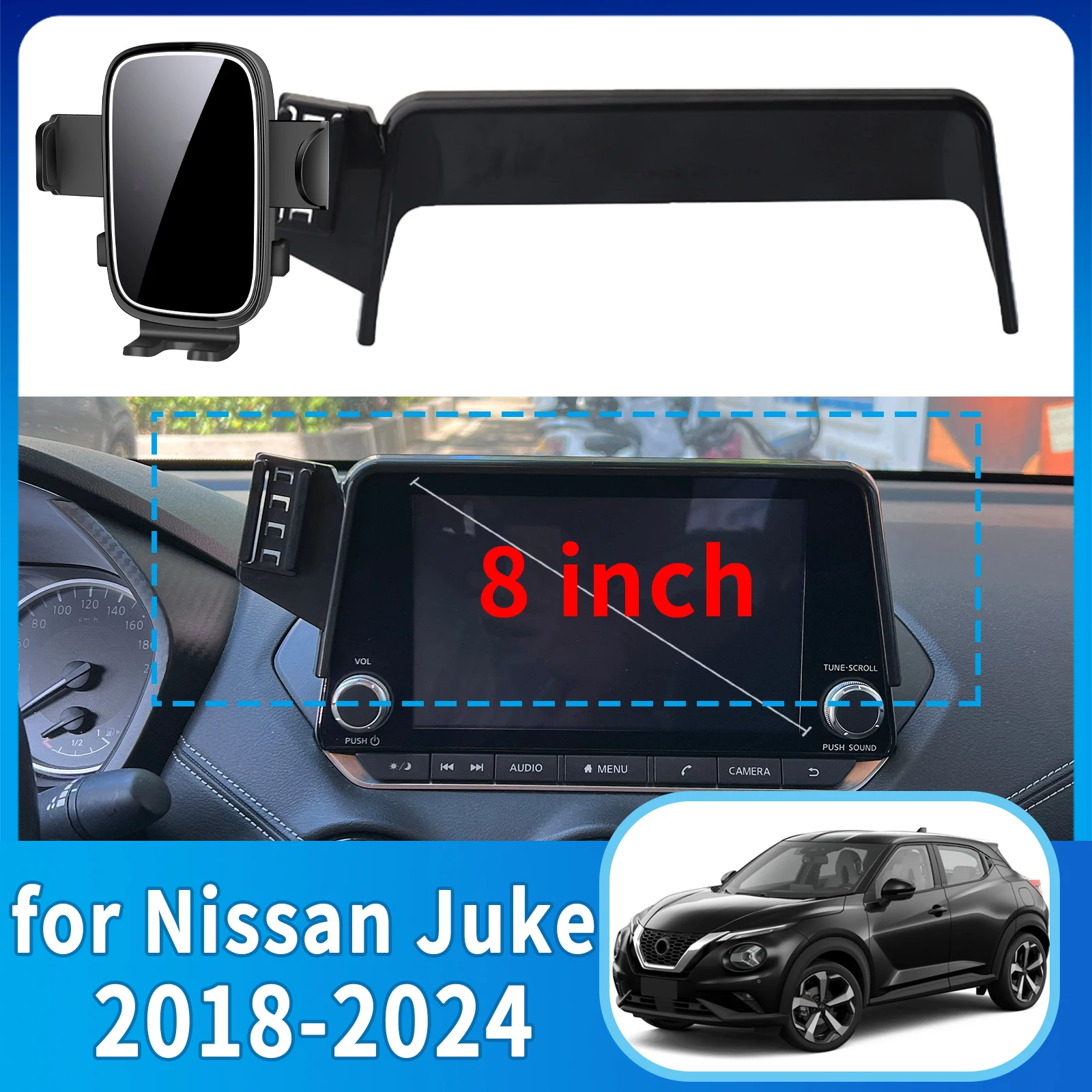 

fit for Nissan Juke F16 2018 2019-2024 8inch Phone Holder, Dashboard Screen Mount Bracket Easy Installation​​ Car accessoires