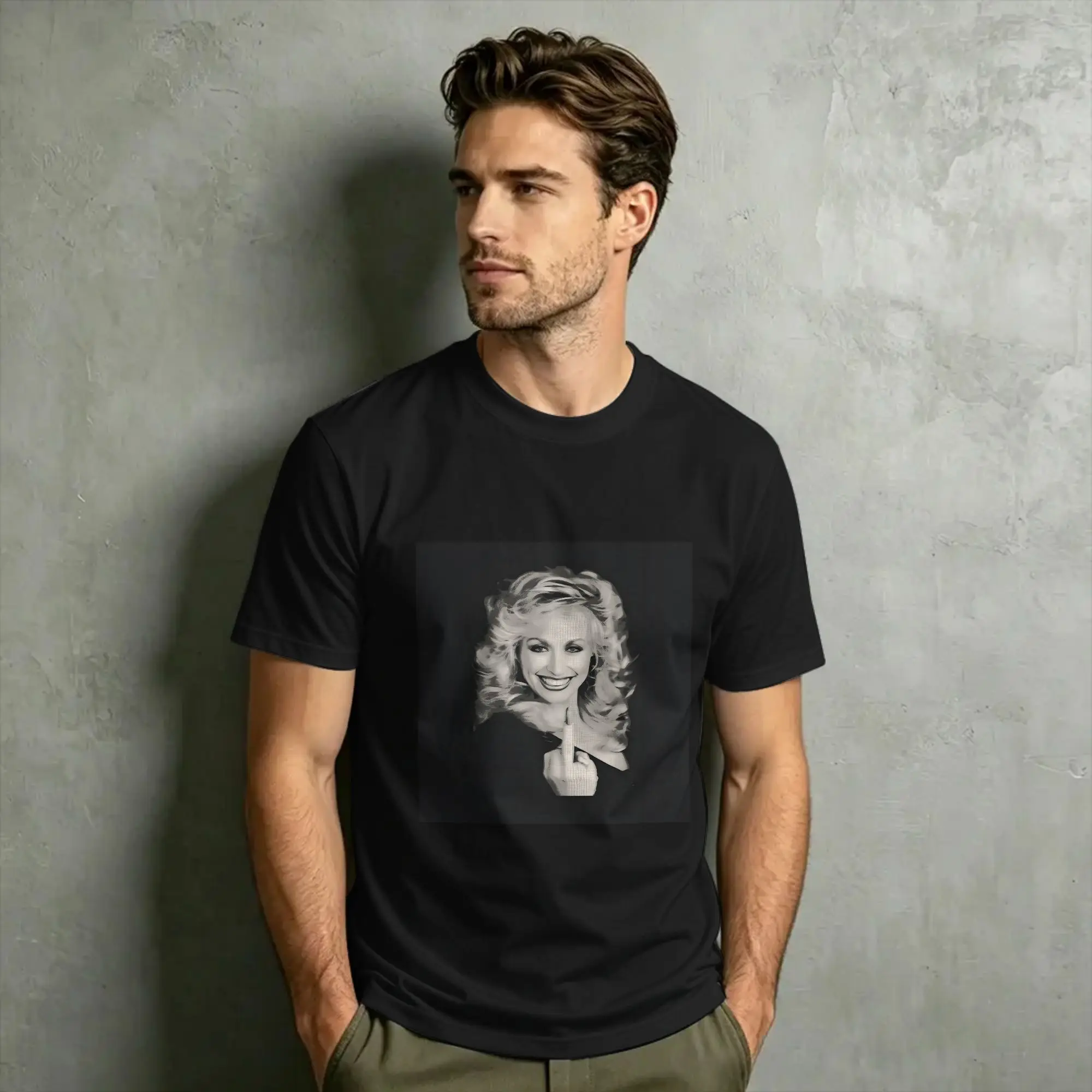 Singer Dolly Parton Cotton T-Shirt For Man Summer  Awesome T-Shirts O-Neck Hip Hop Tee Shirt Oversize Wholesale Tops