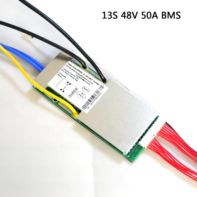 

Lithium battery bms 13S 48V 50A battery bms, for 48V Battery pack , With the balance function and temperature protection .