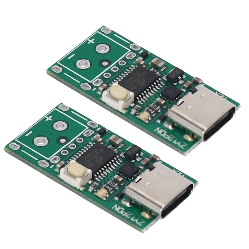 2 Pcs ZY12PDN USB-C PD2.0/3.0 to DC Converter Power Supply Module Decoy Fast Charge Trigger Poll Polling Detector Tester -B12B