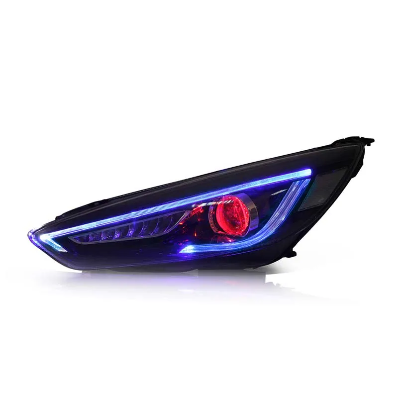 For Ford Focus 2015-2018 3 Styles Blue DRL Demon Eyes Fog DRL Headlight Daytime Running Light Front Lamp Lighting Assembly