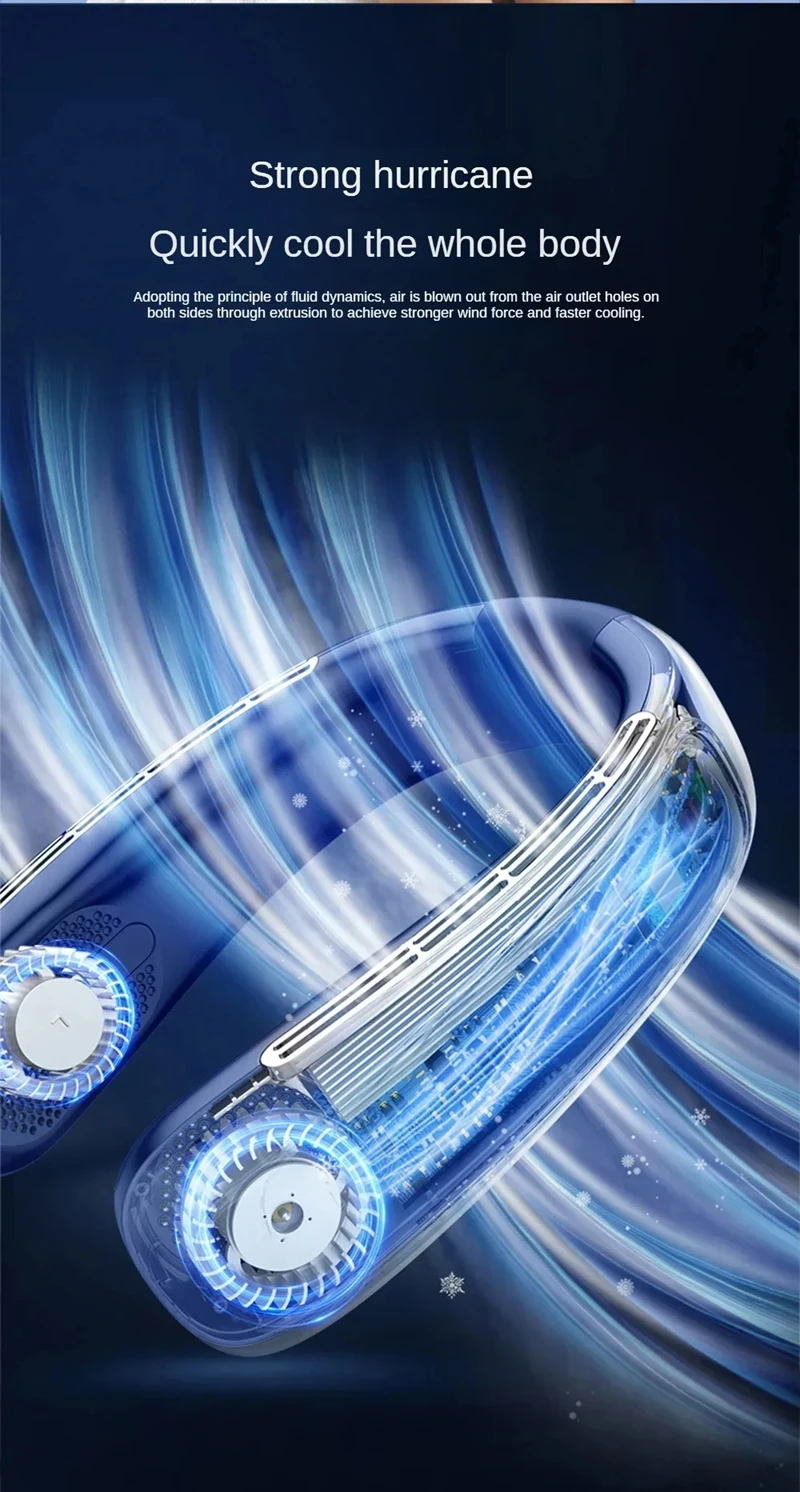 Nackenventilator mit Digitaldisplay & USB – Leise Sommerfrische