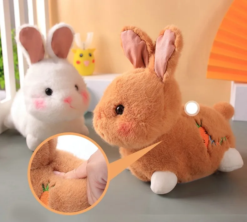 Een pratende konijn zingende, dansende en herhalende pop, schattige kleine witte konijn elektrische knuffel voor kinderen