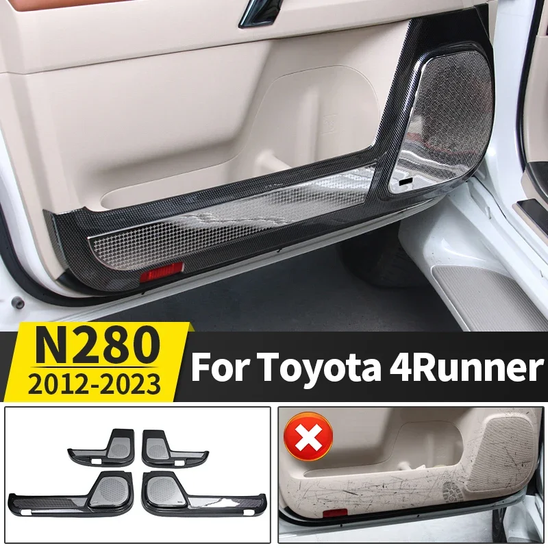 

For 2010-2022 Toyota 4runner N280 TRD Pro Sport Premium Interior Modification Accessories Anti-Kick Pad Car Door Horn Cover 2021