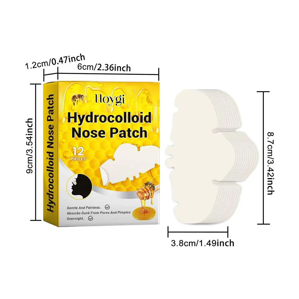 12pc/box Nose Patch Hydrocolloid Skin Beauty Zits Oil Control Overnight Pad Black Head Acne Sleeping Patches Pimple