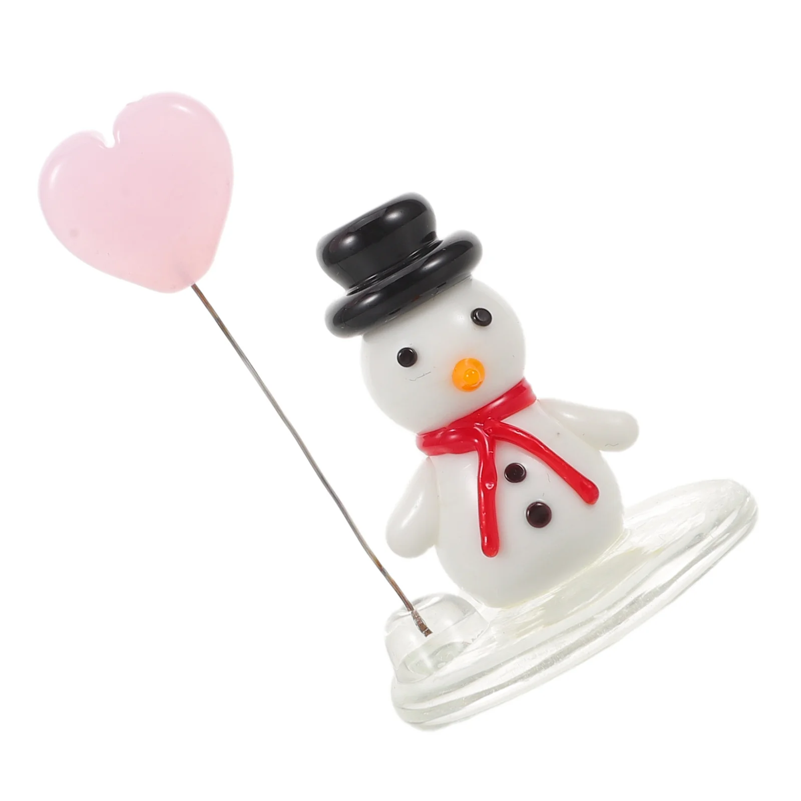 

Glass Snowman Ornament Mini Christmas Indoor Snowman Table Decor Holiday Desktop Decoration Festive Winter Centerpiece