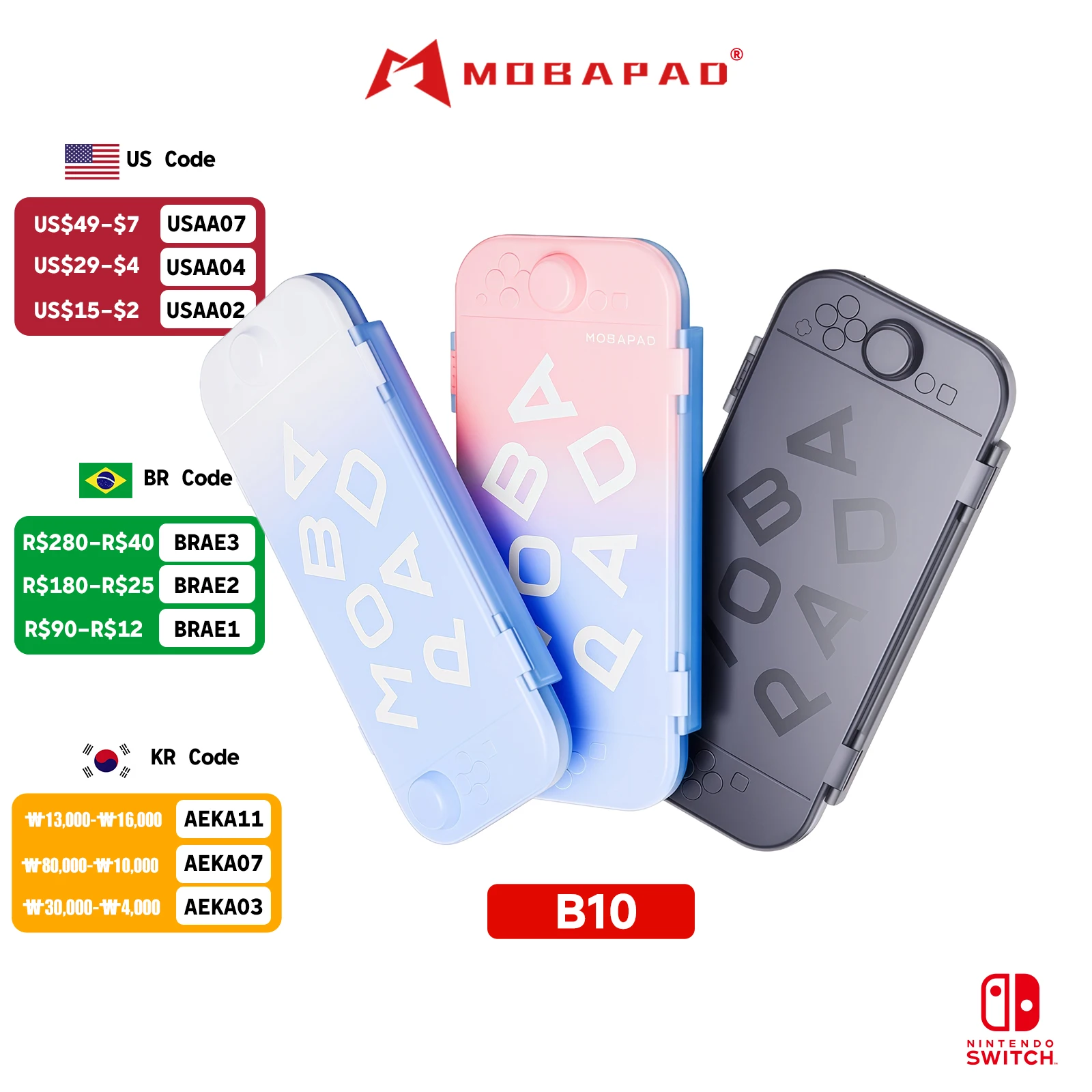 MOBAPAD B1 Protective Case for Nintendo Switch 2  Gradient Color Ultra-thin Hard Shell Case For NS2 Gamepad Accessories