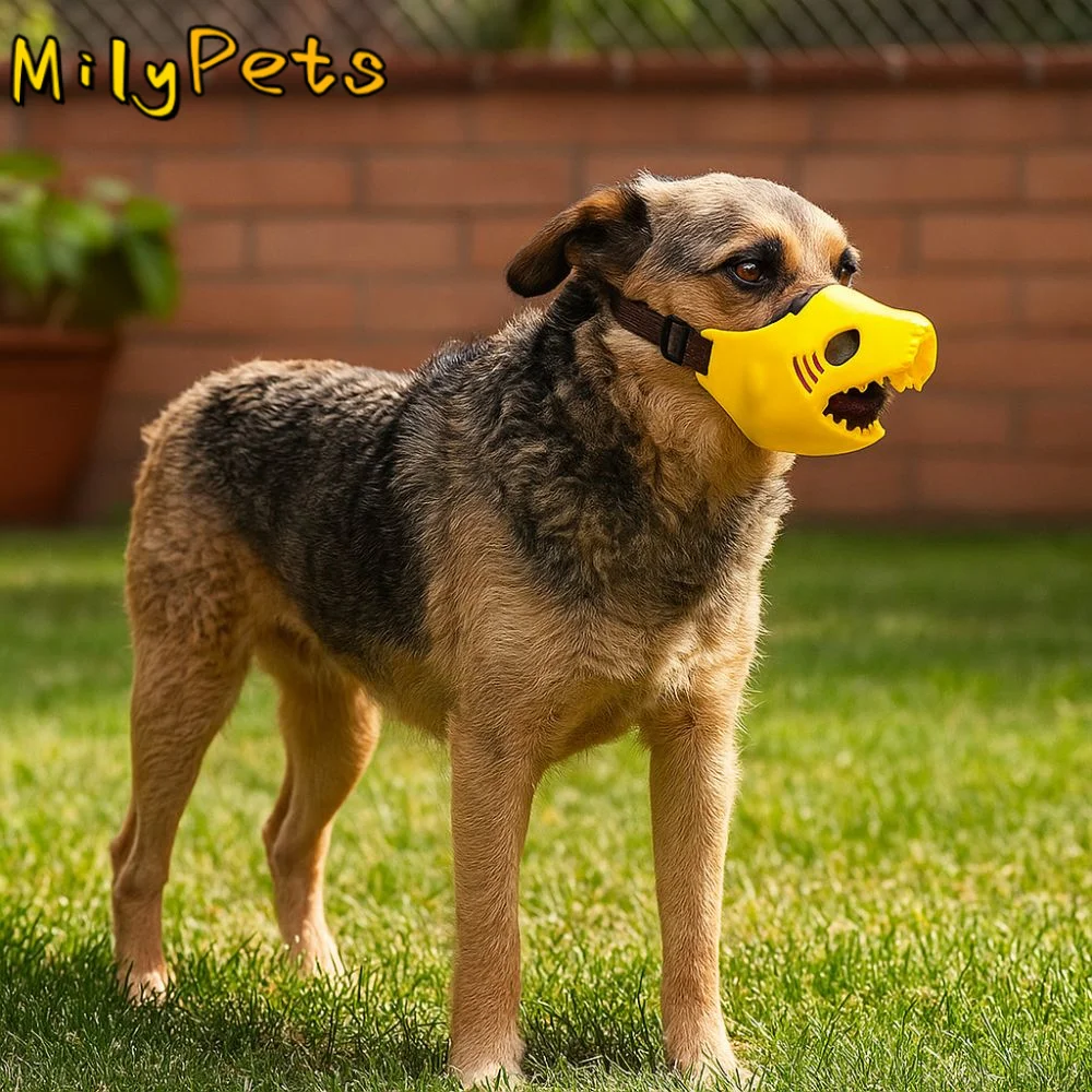 

Pet Mask Cartoon Dog Muzzle Mask Shark Shape Adjustable Dog Anti-bite Muzzle Drinkable Breathable Pet Mouth Cover Outdoor