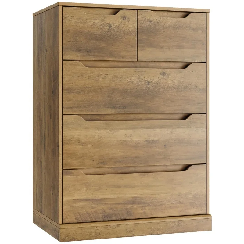 &Modern bedroom five-drawer dresser, chest of drawers with storage function