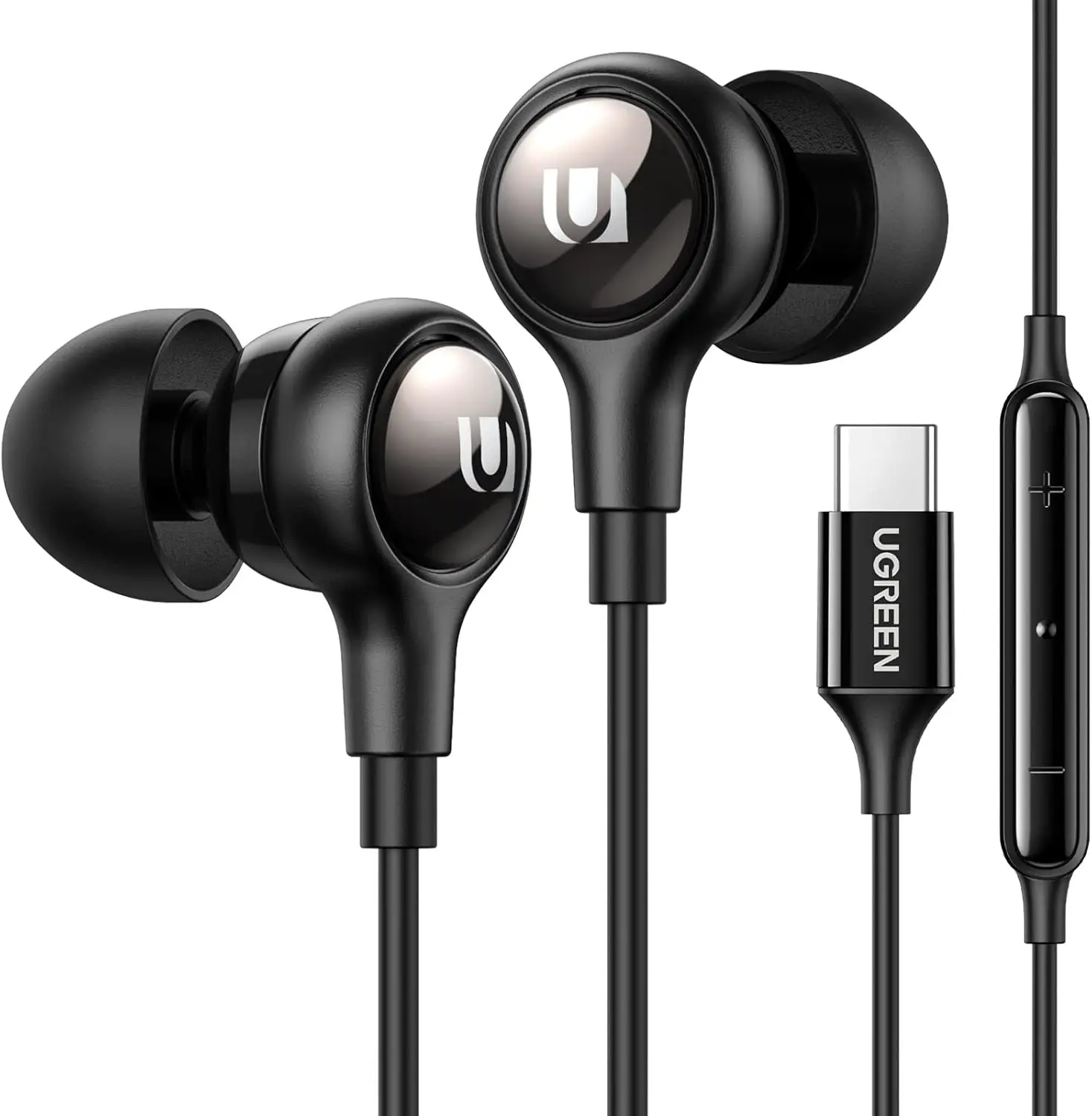 

UGREEN USB C Headphones Wired In-Ear Earbuds With Microphone and Volume Control Noise Isolation Type C Earphones C Port Earbuds