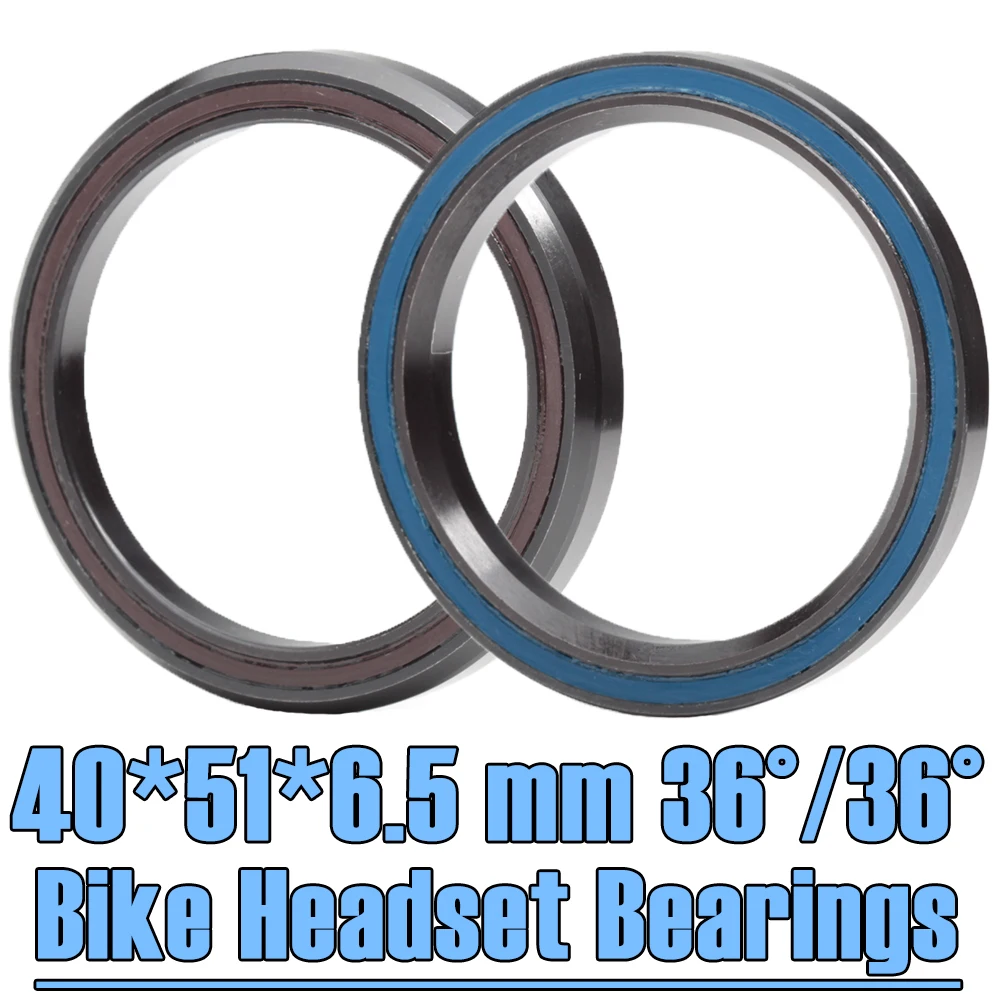 ACB51H6.5 Bike Headset Bearings 40*51*6.5 mm 36/36 Degree ( 2 PCS ) ACB Road MTB Angular Contact Bicycle Bearing ACB51